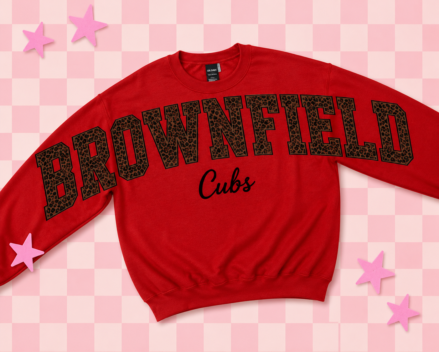 Brownfield Cubs Jumbo Leopard Spirit Sweatshirt